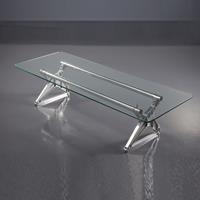 Cross Coffee Table - Glass Top