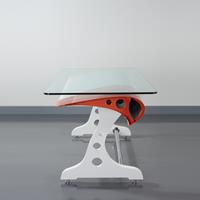 Wing Slat Office Desk - Painted