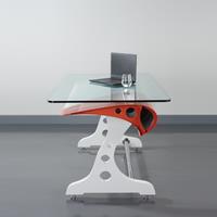 Wing Slat Office Desk - Painted