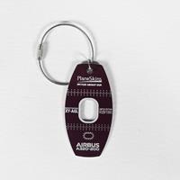 A320 Genuine Aircraft Skin Key Tag - Burgundy