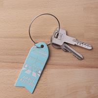 A320 Genuine Aircraft Skin Key Tag - Turquoise