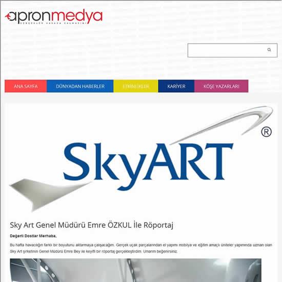 An interview with SkyArt on ApronMedya.com