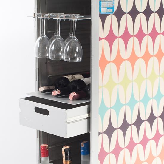 Aluminium Trolley Shelf For Wine Bottles