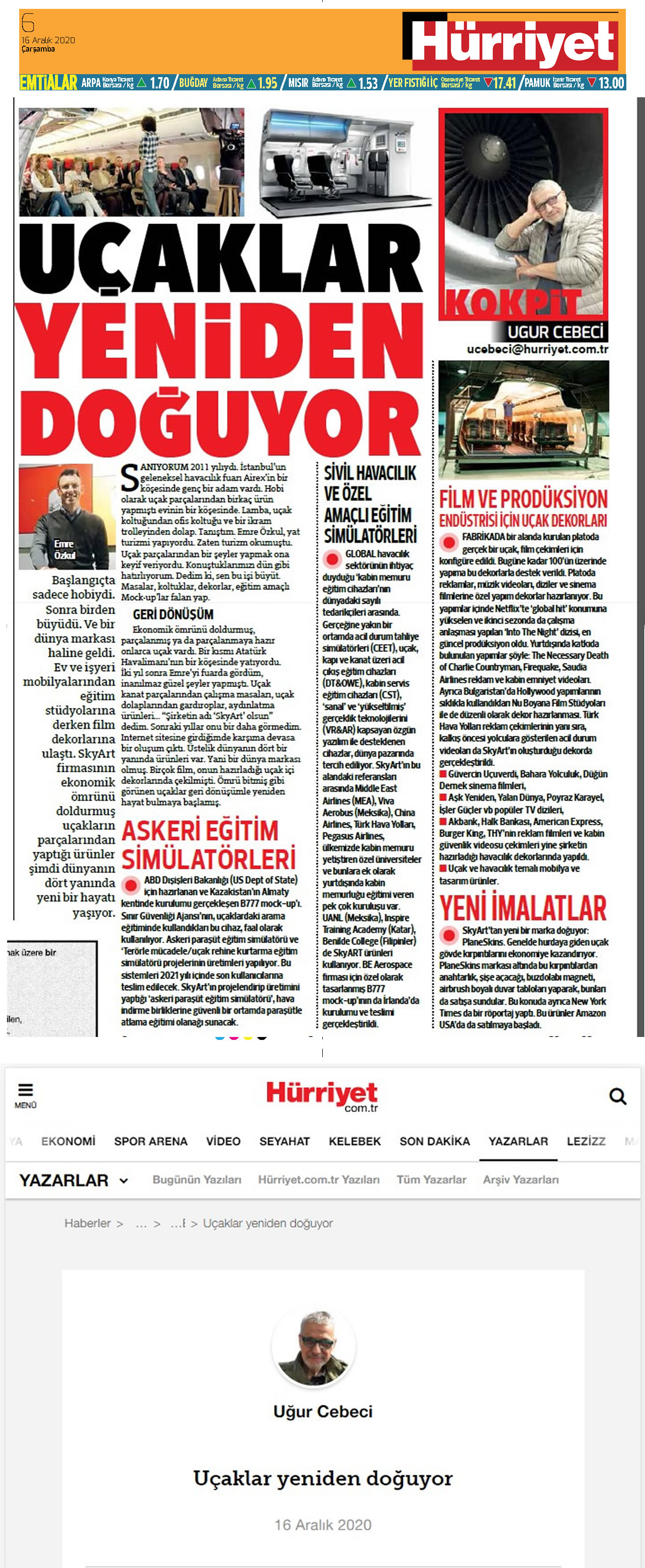 SkyArt was in Hurriyet Newspaper
