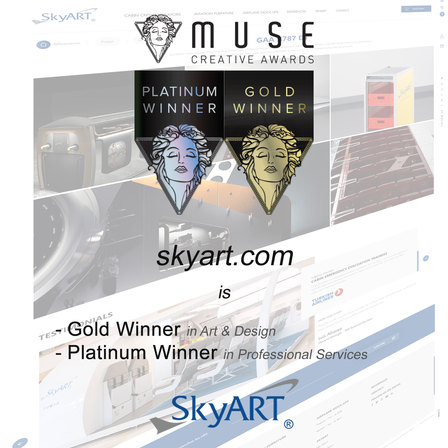 SkyArt.com gets two awards at MUSE Creative