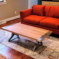 Cross Coffee Table - Wooden Top